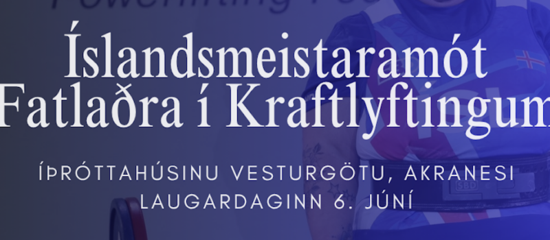 Íslandsmeistaramótið í kraftlyftingum fer fram 6. júní